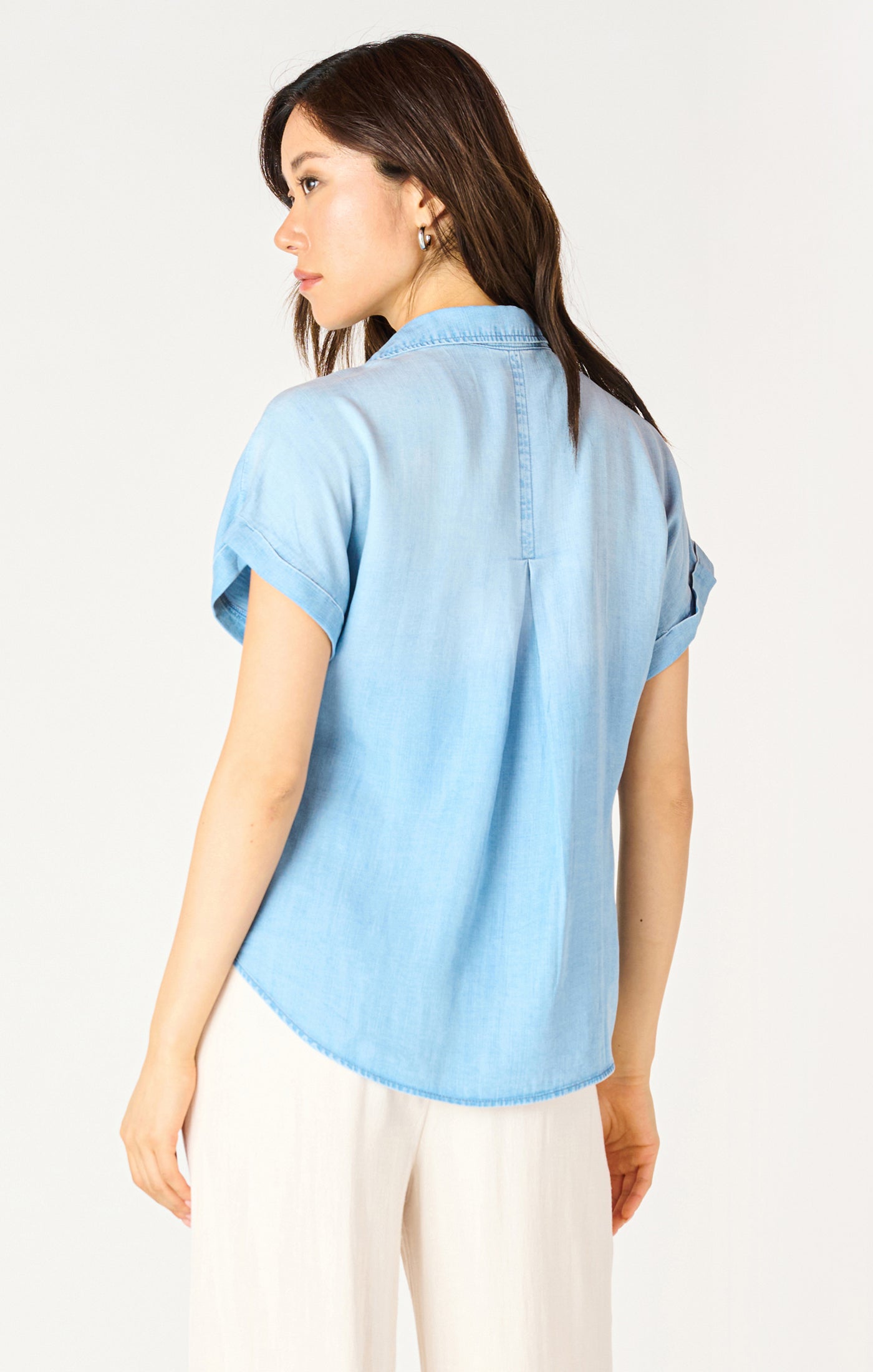 The Polly Light Denim Blouse