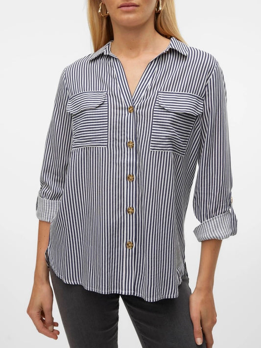 VMBumpy Striped Blouse