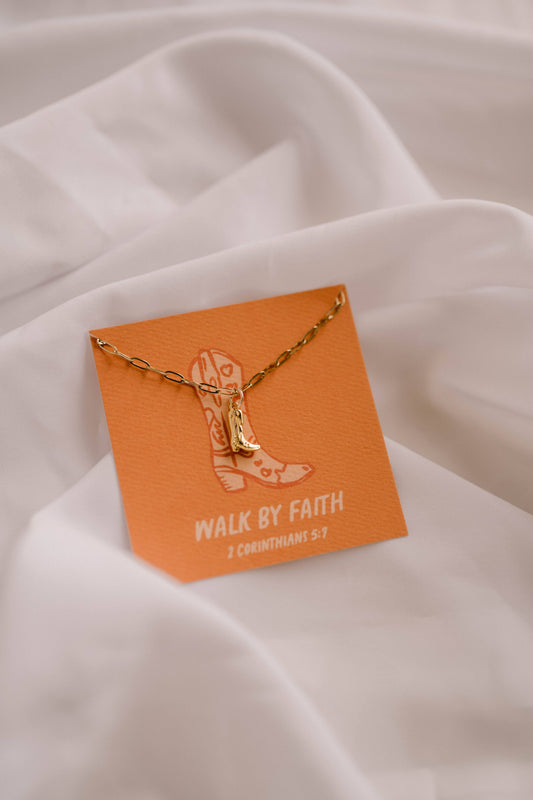 Walk by Faith Charm Necklace