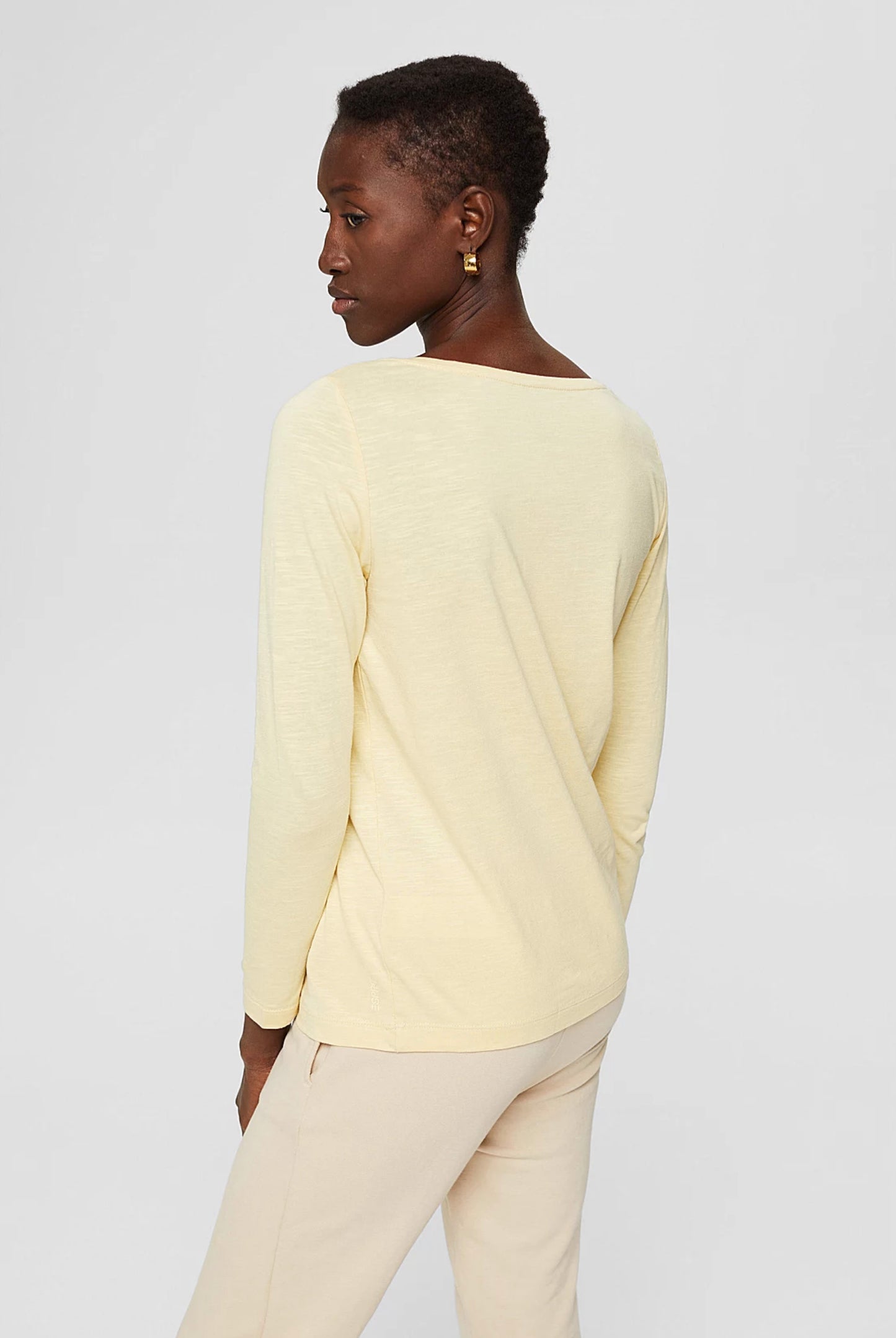 Blended Organic Cotton Long Sleeve Top