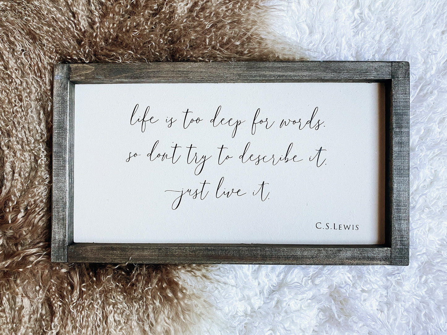 C.S. Lewis Quote Wooden Framed Sign