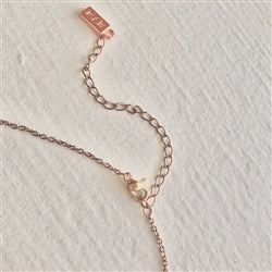 Alma Hammered Bar Charm Necklace