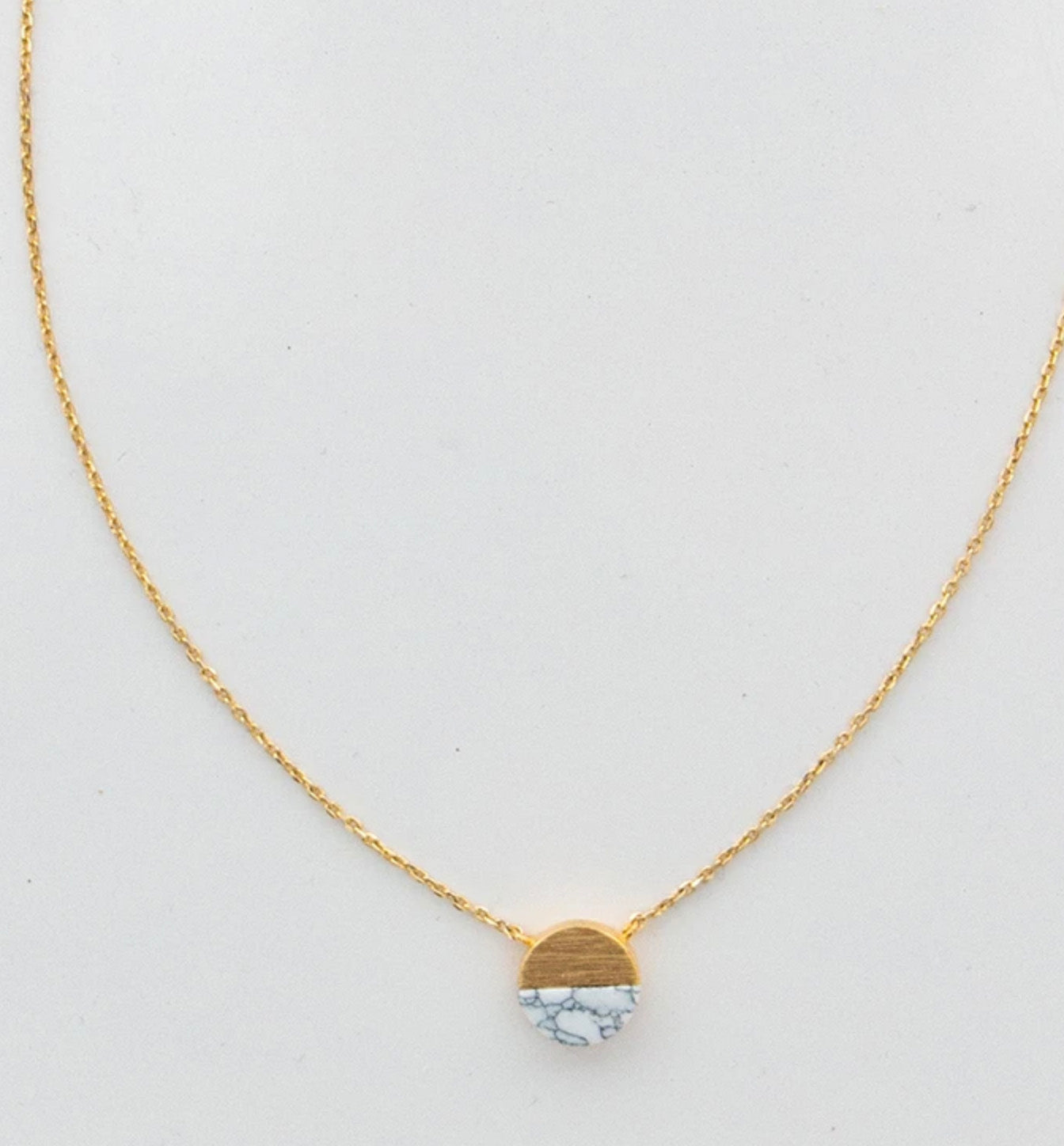 Half Marble Necklace
